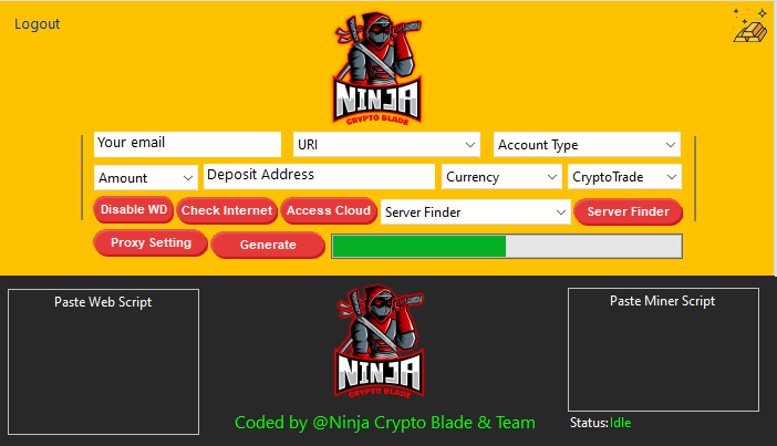 Ninja Crypto Blade Software